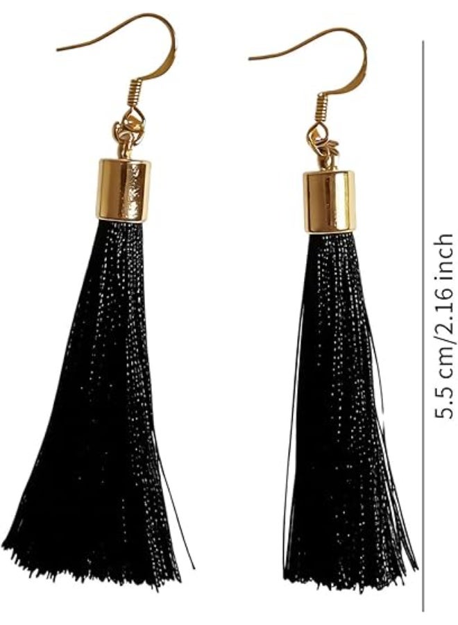 Bohemian Tassel Earrings for Women-Trendy Long Fringe Statement Earrings Jewelry - Image 2